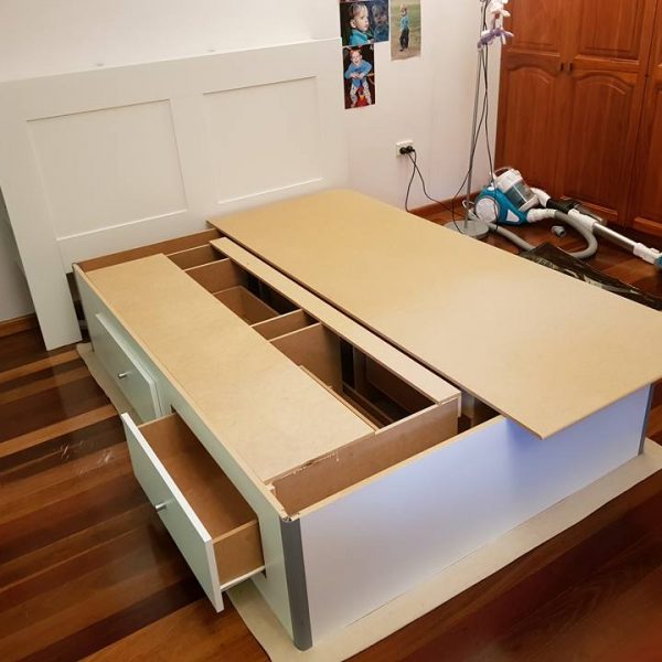 Pedestal 4 x Drawer Base Soft Sided Waterbed Mr Waterbed